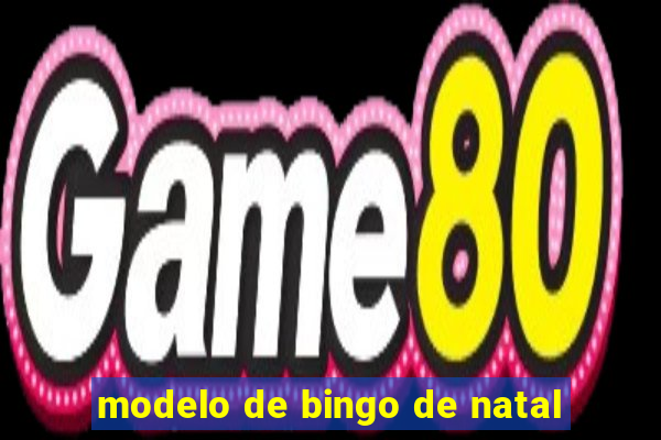 modelo de bingo de natal